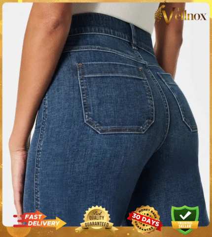 👖Tummy Control Cropped Wide-Leg Jeans